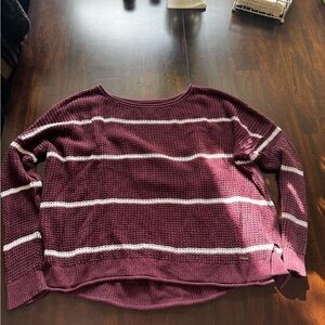 Striped Burgundy Sweater